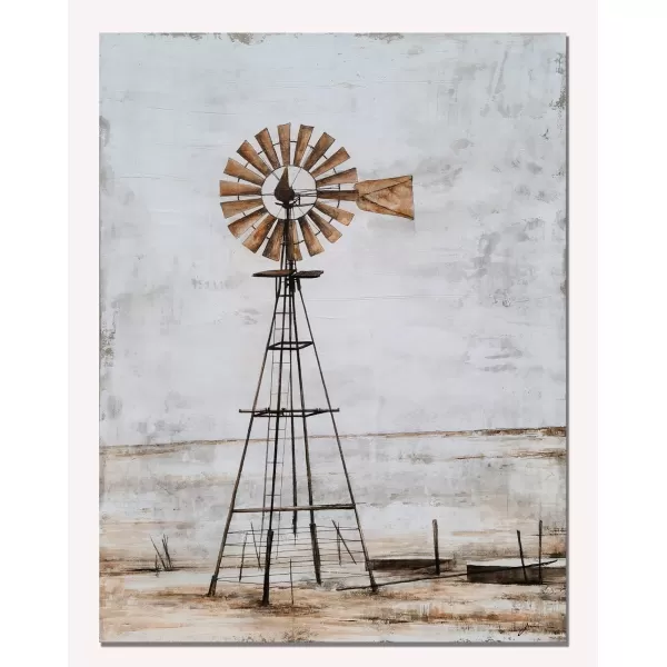 Yihui Arts Rustic Wall Decor Old Barn Canvas Wall Art Hand Painted Vintage Farmhouse Painting Pictures for Living Room