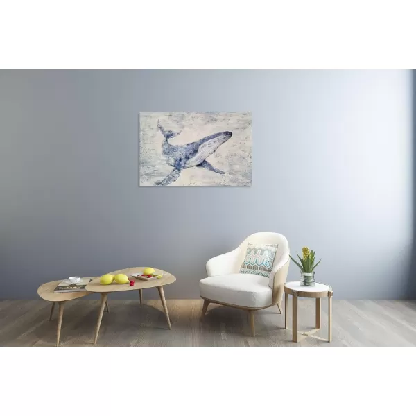 Yihui Arts Sea Turtle Wall Art Hand Painted Coastal Paintings Nautical Decor Blue and White Canvas Pictures Ocean Animal Posters for Living Room Bedroom Bathroom Decoration