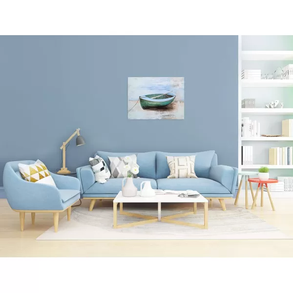 Yihui Arts Sea Turtle Wall Art Hand Painted Coastal Paintings Nautical Decor Blue and White Canvas Pictures Ocean Animal Posters for Living Room Bedroom Bathroom Decoration
