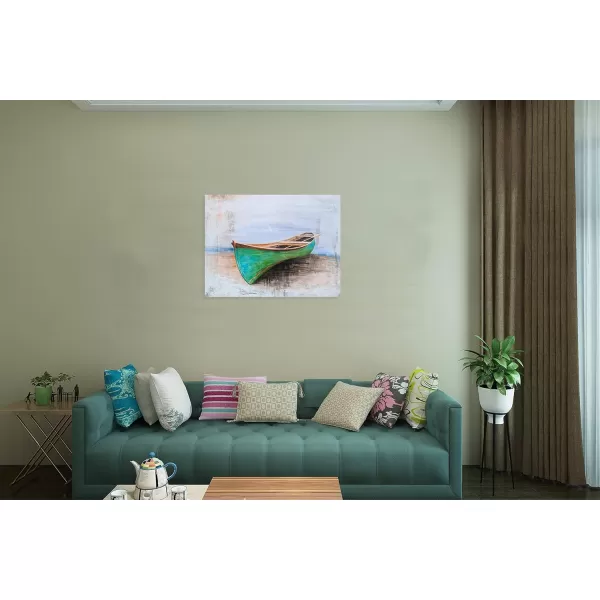 Yihui Arts Sea Turtle Wall Art Hand Painted Coastal Paintings Nautical Decor Blue and White Canvas Pictures Ocean Animal Posters for Living Room Bedroom Bathroom Decoration