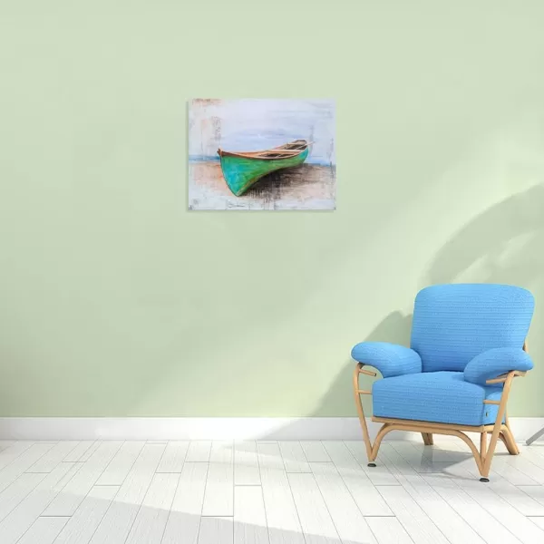 Yihui Arts Sea Turtle Wall Art Hand Painted Coastal Paintings Nautical Decor Blue and White Canvas Pictures Ocean Animal Posters for Living Room Bedroom Bathroom Decoration