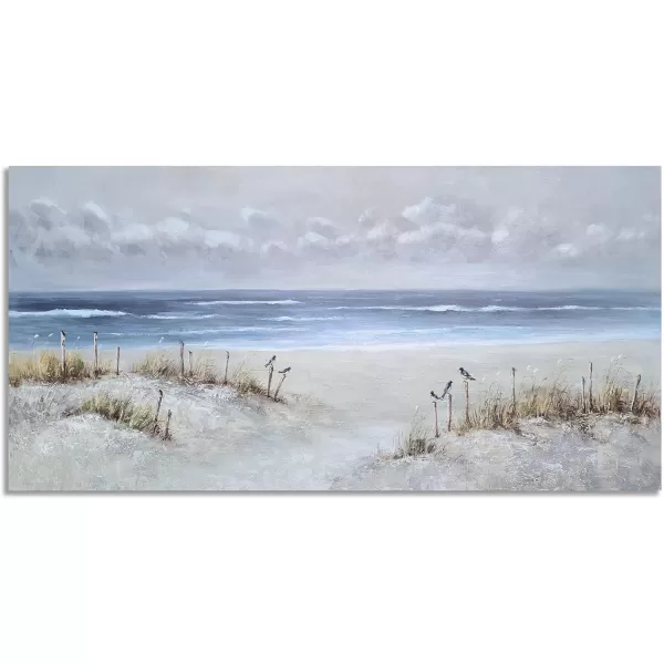 Yihui Arts Sea Turtle Wall Art Hand Painted Coastal Paintings Nautical Decor Blue and White Canvas Pictures Ocean Animal Posters for Living Room Bedroom Bathroom Decoration
