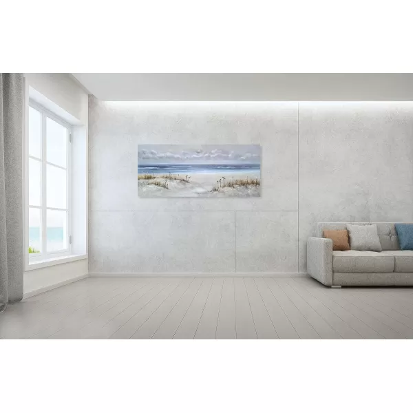 Yihui Arts Sea Turtle Wall Art Hand Painted Coastal Paintings Nautical Decor Blue and White Canvas Pictures Ocean Animal Posters for Living Room Bedroom Bathroom Decoration