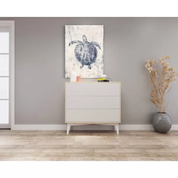 Yihui Arts Sea Turtle Wall Art Hand Painted Coastal Paintings Nautical Decor Blue and White Canvas Pictures Ocean Animal Posters for Living Room Bedroom Bathroom Decoration