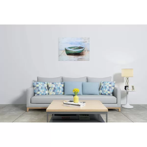 Yihui Arts Sea Turtle Wall Art Hand Painted Coastal Paintings Nautical Decor Blue and White Canvas Pictures Ocean Animal Posters for Living Room Bedroom Bathroom Decoration