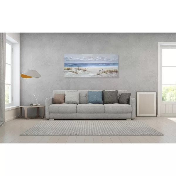 Yihui Arts Sea Turtle Wall Art Hand Painted Coastal Paintings Nautical Decor Blue and White Canvas Pictures Ocean Animal Posters for Living Room Bedroom Bathroom Decoration