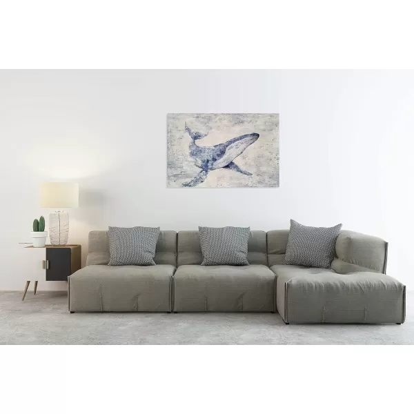 Yihui Arts Sea Turtle Wall Art Hand Painted Coastal Paintings Nautical Decor Blue and White Canvas Pictures Ocean Animal Posters for Living Room Bedroom Bathroom Decoration
