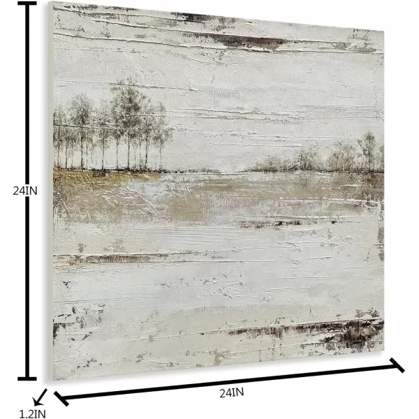 Yihui Arts Tree Couples Canvas Wall Art - Large Vertical Painting Picture with Gold Foil, Perfect for Family, Office, Bathroom or Nature Decor in Grey, White and Gold