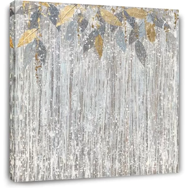 Yihui Arts Birch Tree Canvas Wall Art Hand Painted Modern Elegant Forest Pictures Blue Artwork for Living Room Bedroom Decoration 