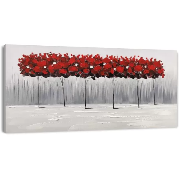 Yihui Arts Birch Tree Canvas Wall Art With Textured and Gold Foil Modern Abstract Forest Paintings Contemporary Landscape Pictures Large Artwork for Living Room Bedroom Dinning Room Decor