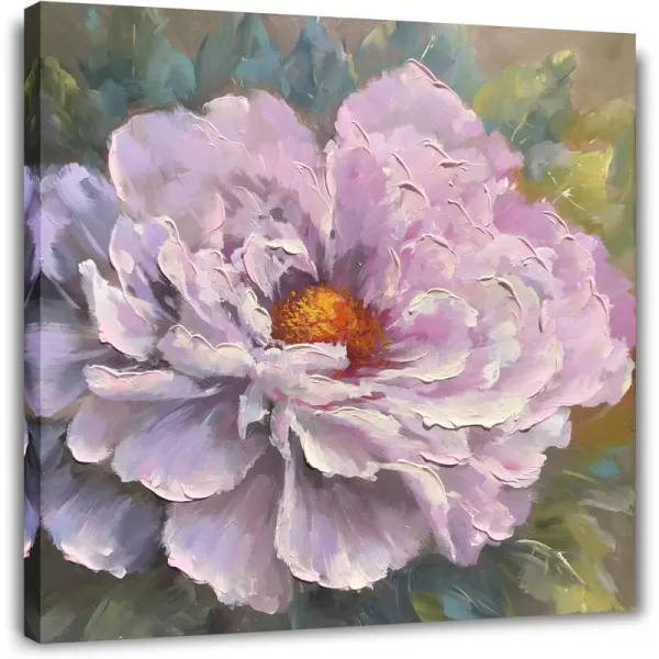 Yihui Arts Flower Canvas Wall Art Hand Painted Aesthetic Paintings Abstract Square Artworks Pictures for Living Room Bedroom Decoration