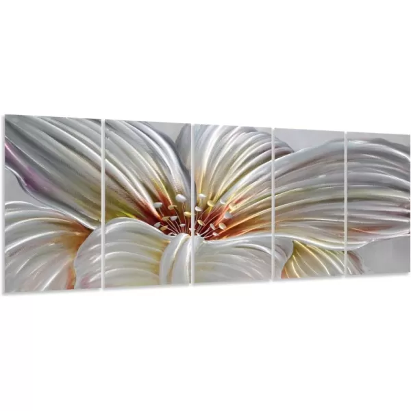 Yihui Arts Hand Crafted 3D Aluminum Metal Wall Art - Large Blue Teal Abstract Design Perfect for Fireplace,Hallway,Yoga Room Decor