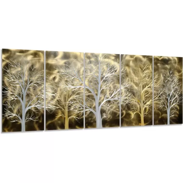 Yihui Arts Hand Crafted 3D Aluminum Metal Wall Art - Large Blue Teal Abstract Design Perfect for Fireplace,Hallway,Yoga Room Decor