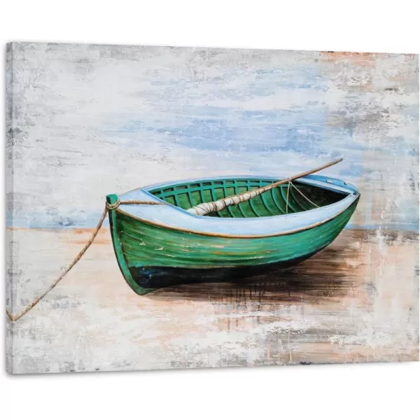 Yihui Arts Sea Turtle Wall Art Hand Painted Coastal Paintings Nautical Decor Blue and White Canvas Pictures Ocean Animal Posters for Living Room Bedroom Bathroom Decoration