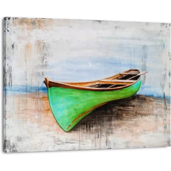Yihui Arts Sea Turtle Wall Art Hand Painted Coastal Paintings Nautical Decor Blue and White Canvas Pictures Ocean Animal Posters for Living Room Bedroom Bathroom Decoration