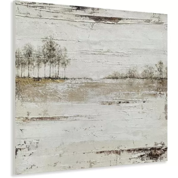 Yihui Arts Tree Couples Canvas Wall Art - Large Vertical Painting Picture with Gold Foil, Perfect for Family, Office, Bathroom or Nature Decor in Grey, White and Gold