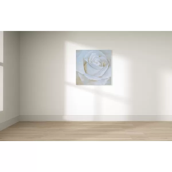 Yihui Arts White Rose Canvas Painting with Textured - Perfect for Bathroom, Bedroom, and Living Room Wall Decor