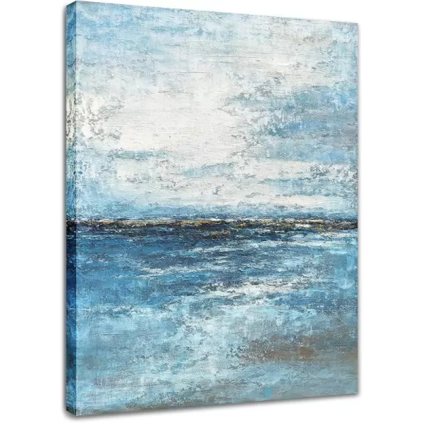 Yihui Arts Modern Abstract Canvas Wall Art Decor Grey White Gold Foil Paining Pictures With Sand Heavy Textures Artwork For Living Room Decoration