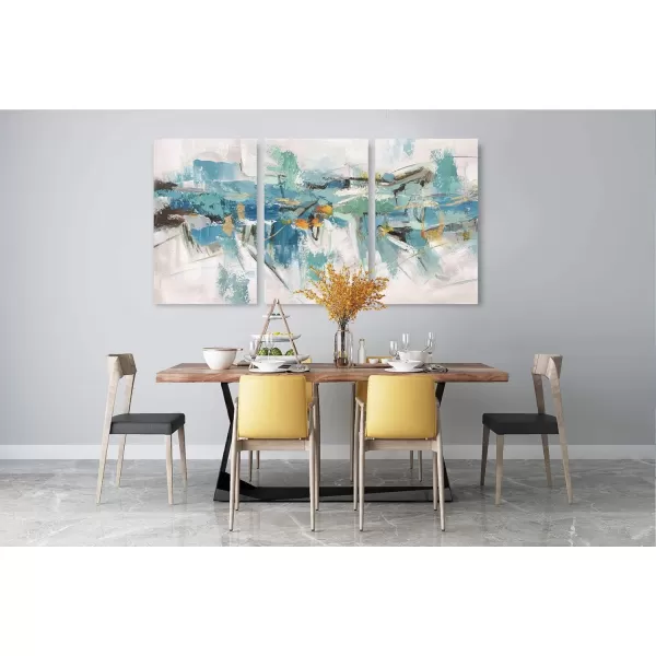 Yihui Arts 4 Panel Abstract Oil Painting - Hand Painted Canvas Wall Art Pictures for Living Room Bedroom Bathroom Decoration
