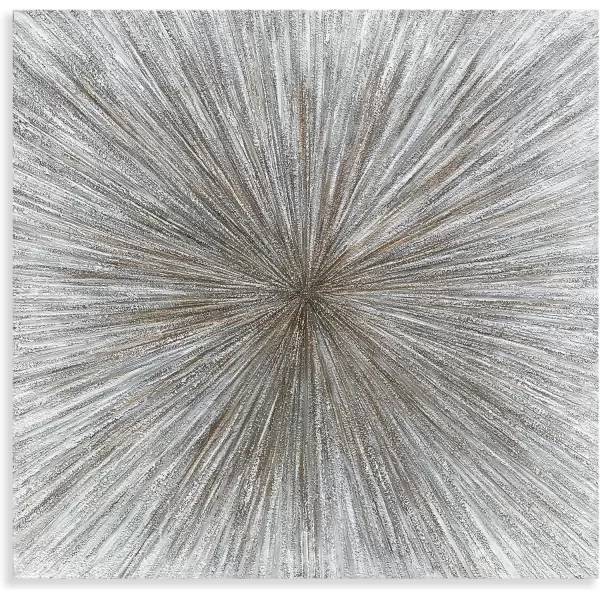 Yihui Arts Hand Painted Abstract Boho Sun Wall Art in Light Blue and White - Textured Painting for Living Room, Bedroom or Bathroom Decor - Picture-Perfect Artwork