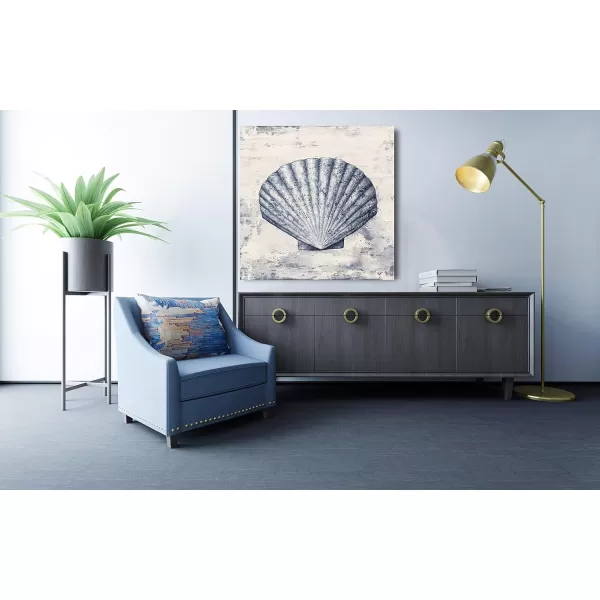 Yihui Arts Starfish Canvas Wall Art Hand Painted Blue And White Painting Pictures Coastal Artwork for Living Room Bathroom Bedroom Decor