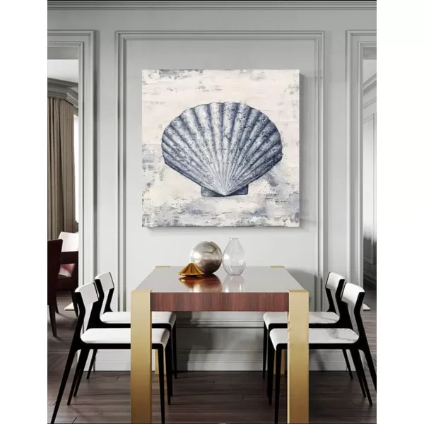 Yihui Arts Starfish Canvas Wall Art Hand Painted Blue And White Painting Pictures Coastal Artwork for Living Room Bathroom Bedroom Decor
