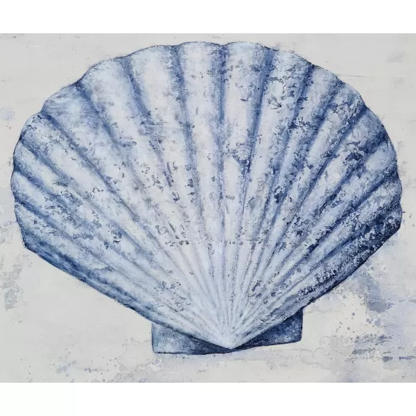 Yihui Arts Starfish Canvas Wall Art Hand Painted Blue And White Painting Pictures Coastal Artwork for Living Room Bathroom Bedroom Decor