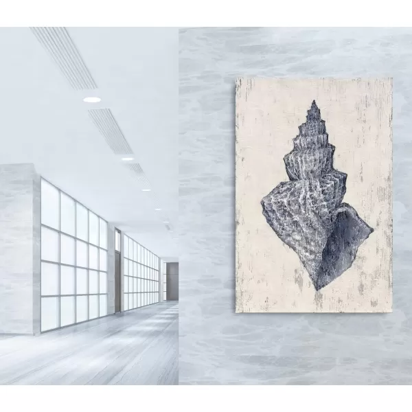 Yihui Arts Starfish Canvas Wall Art Hand Painted Blue And White Painting Pictures Coastal Artwork for Living Room Bathroom Bedroom Decor