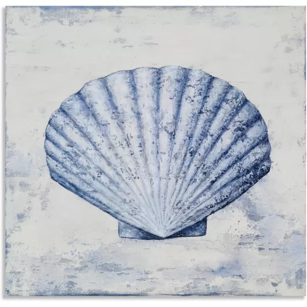 Yihui Arts Starfish Canvas Wall Art Hand Painted Blue And White Painting Pictures Coastal Artwork for Living Room Bathroom Bedroom Decor