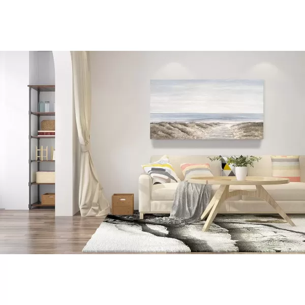 imageYihui Arts Beach Scene Canvas Wall Art Hand Painted Large Painitng Pictures Coastal Style Artwork for Living Room Bedroom Office DecorBeach A