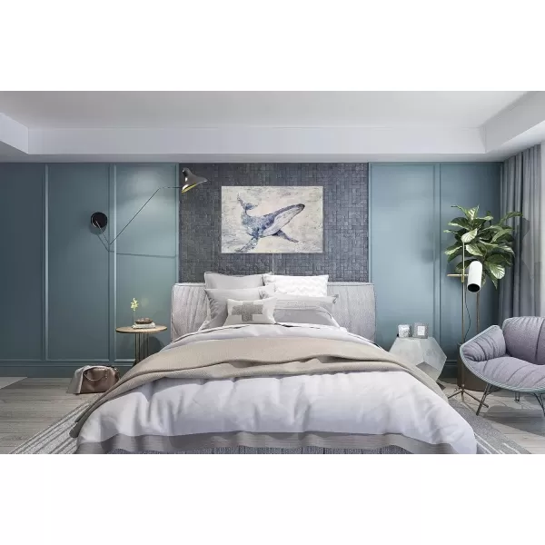 imageYihui Arts Beach Scene Canvas Wall Art Hand Painted Large Painitng Pictures Coastal Style Artwork for Living Room Bedroom Office DecorDolphin
