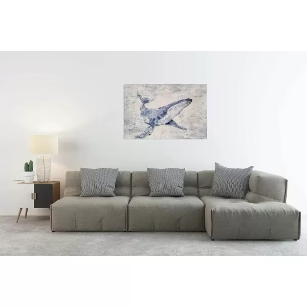 imageYihui Arts Beach Scene Canvas Wall Art Hand Painted Large Painitng Pictures Coastal Style Artwork for Living Room Bedroom Office DecorDolphin
