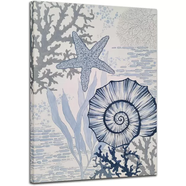 imageYihui Arts Beach Scene Canvas Wall Art Hand Painted Large Painitng Pictures Coastal Style Artwork for Living Room Bedroom Office DecorSea World