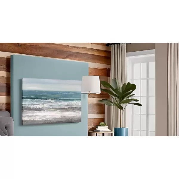 imageYihui Arts Coastal Canvas Art Oil Painting Hand Painted Blue and White Animal Picture Decor For Wall Hand Painted For Living RoomBeach