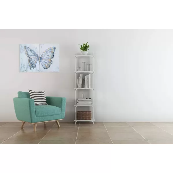 imageYihui Arts Coastal Canvas Wall Art Set Of Two Hand Painted Blue and White Crab Paintings Modern Abstract Animal Nautical Artwork with Gold Foil for Living Room Bedroom Bathroom Nursery DecorButterfly