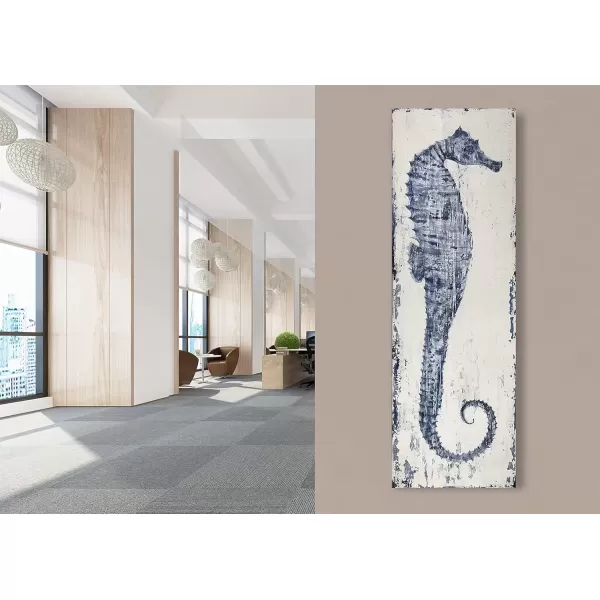 imageYihui Arts Drift Bottle Canvas Wall Art  Rustic Coastal Painting for Farmhouse Living Room DecorSea Horse