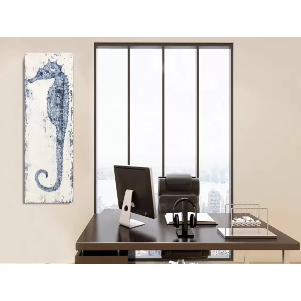 imageYihui Arts Drift Bottle Canvas Wall Art  Rustic Coastal Painting for Farmhouse Living Room DecorSeahorse