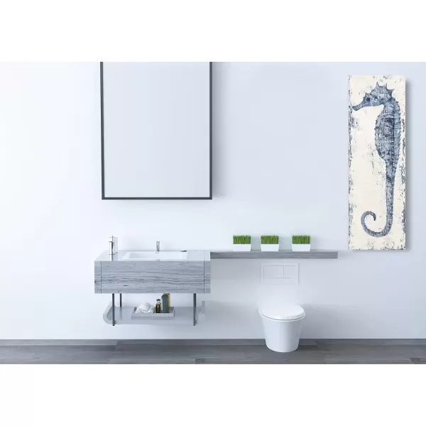 imageYihui Arts Drift Bottle Canvas Wall Art  Rustic Coastal Painting for Farmhouse Living Room DecorSeahorse