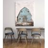 imageYihui Arts Farmhouse Rustic Wall Decor Canvas Wall Art Painting Pictures for Dinning RoomTeal Barn