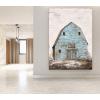 imageYihui Arts Farmhouse Rustic Wall Decor Canvas Wall Art Painting Pictures for Dinning RoomTeal Barn