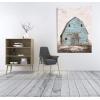 imageYihui Arts Farmhouse Rustic Wall Decor Canvas Wall Art Painting Pictures for Dinning RoomTeal Barn