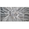 imageYihui Arts Peacock Metal Wall Art Teal and Silver Aluminum Artwork Modern Sculpture for Living Room Bedroom Bathroom DecorFlower