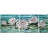 imageYihui Arts Peacock Metal Wall Art Teal and Silver Aluminum Artwork Modern Sculpture for Living Room Bedroom Bathroom DecorLotus