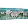 imageYihui Arts Peacock Metal Wall Art Teal and Silver Aluminum Artwork Modern Sculpture for Living Room Bedroom Bathroom DecorLotus