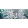 imageYihui Arts Peacock Metal Wall Art Teal and Silver Aluminum Artwork Modern Sculpture for Living Room Bedroom Bathroom DecorPeacock