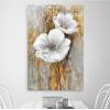 imageYihui Arts Wild Sunflower Wall Art Framed Painting Pictures With Gold Foil For Farmhouse Living Room DecorationLily Bouquet