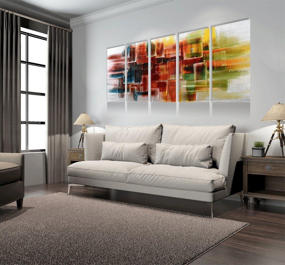 imageYihui Arts Abstract Metal Wall Arts Hand Crafted Aluminum Artwork Large Modern Wall Accent for Living Room Bedroom Kitchen DecorColor Abstract