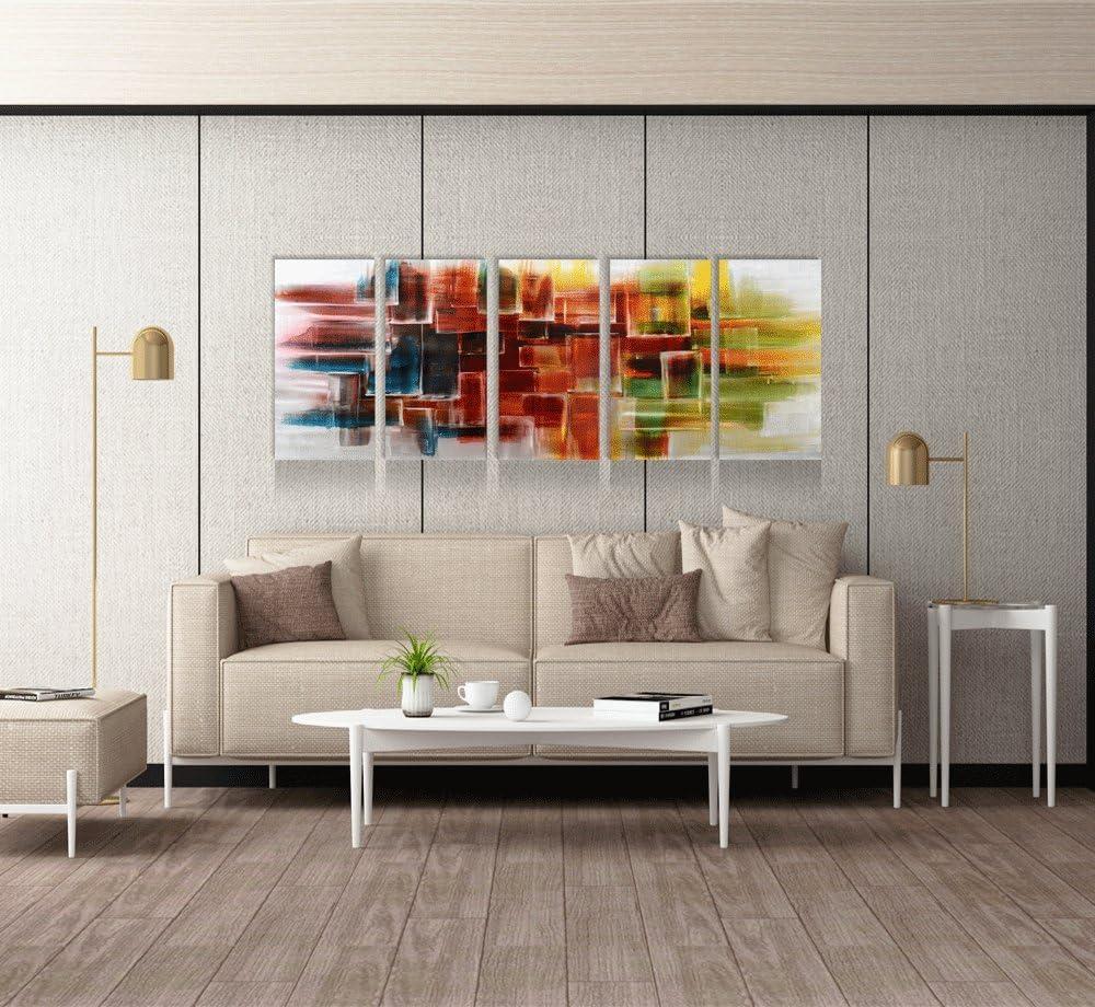 imageYihui Arts Abstract Metal Wall Arts Hand Crafted Aluminum Artwork Large Modern Wall Accent for Living Room Bedroom Kitchen DecorColor Abstract