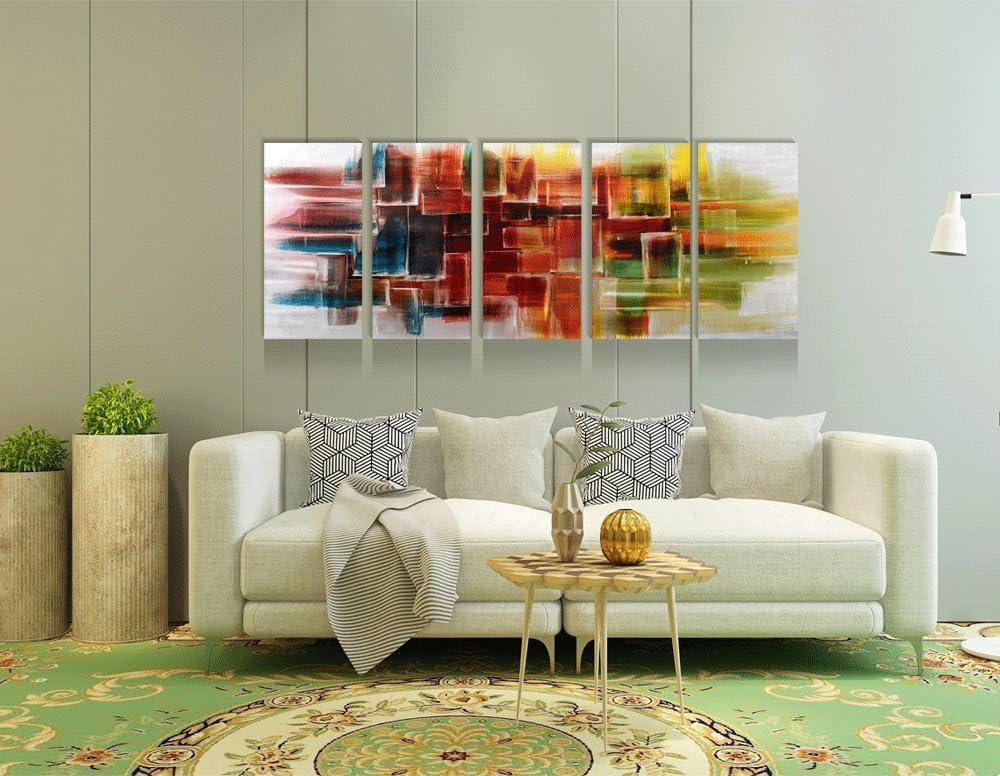 imageYihui Arts Abstract Metal Wall Arts Hand Crafted Aluminum Artwork Large Modern Wall Accent for Living Room Bedroom Kitchen DecorColor Abstract