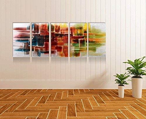 imageYihui Arts Abstract Metal Wall Arts Hand Crafted Aluminum Artwork Large Modern Wall Accent for Living Room Bedroom Kitchen DecorColor Abstract